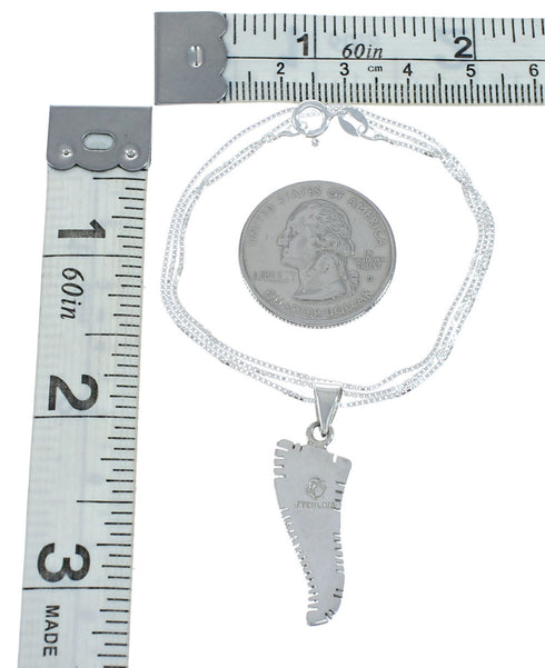 Southwest Turquoise Inlay Sterling Silver Box Chain Necklace Set JX129083